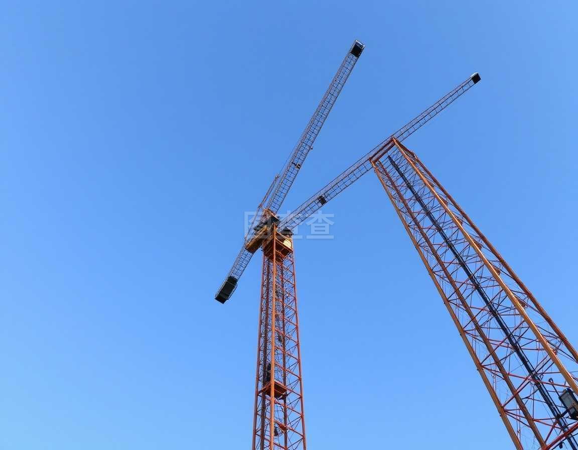 建筑起重机对抗天空重型设备